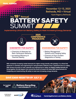 The Battery Safety Summit 2025 Brochure