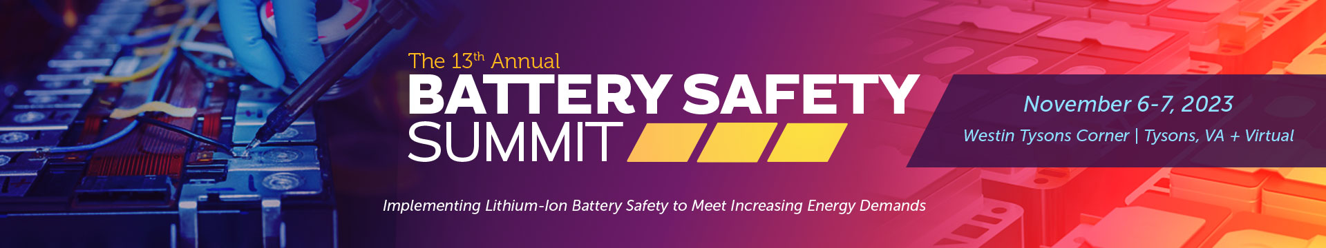 Battery Safety Summit Banner Image